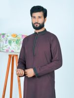 Dark Chocolate Cotton Panjabi - Image 2