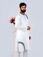 Classic White Cotton Panjabi 2 - Image 2